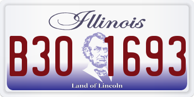 IL license plate B301693