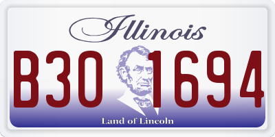 IL license plate B301694