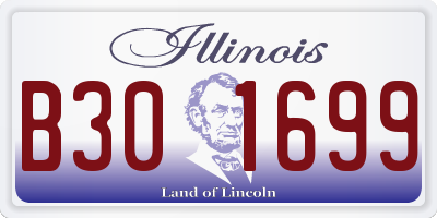 IL license plate B301699