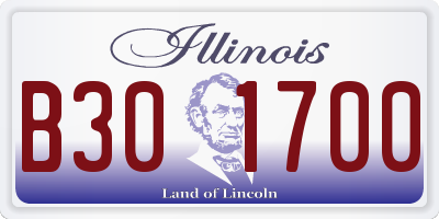 IL license plate B301700