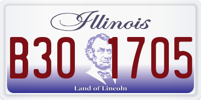 IL license plate B301705