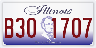 IL license plate B301707