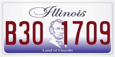 IL license plate B301709