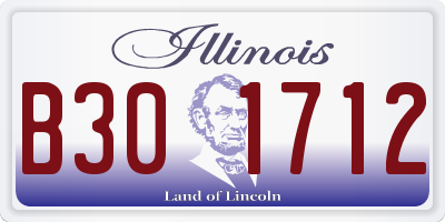 IL license plate B301712