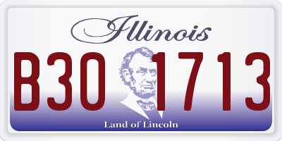 IL license plate B301713