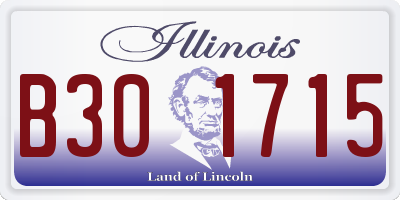 IL license plate B301715