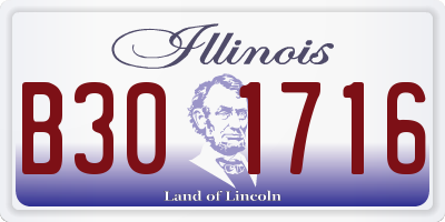 IL license plate B301716