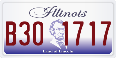 IL license plate B301717