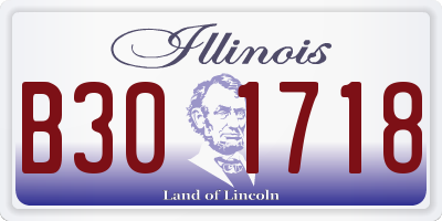 IL license plate B301718