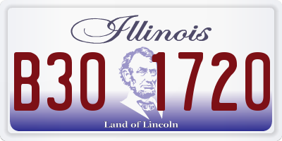 IL license plate B301720