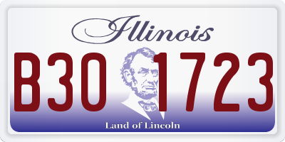 IL license plate B301723