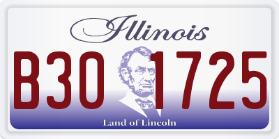 IL license plate B301725