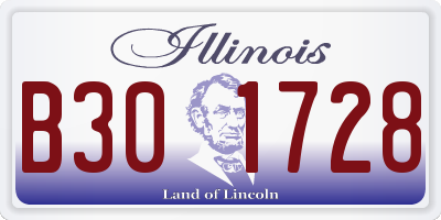 IL license plate B301728