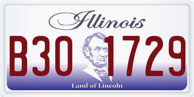 IL license plate B301729