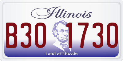 IL license plate B301730