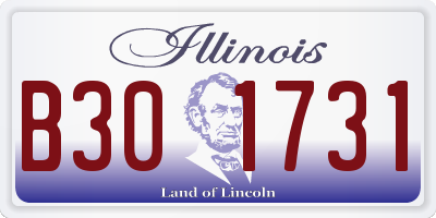 IL license plate B301731