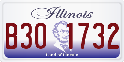 IL license plate B301732