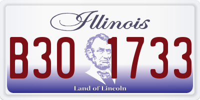 IL license plate B301733