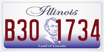 IL license plate B301734