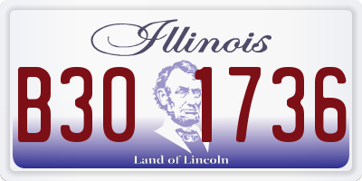 IL license plate B301736