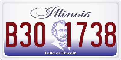 IL license plate B301738