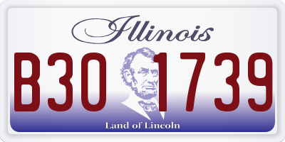 IL license plate B301739