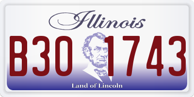 IL license plate B301743