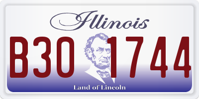 IL license plate B301744
