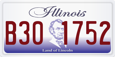 IL license plate B301752