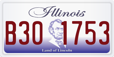 IL license plate B301753