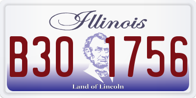 IL license plate B301756