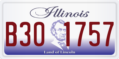 IL license plate B301757