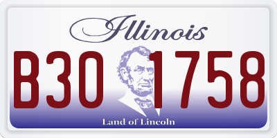 IL license plate B301758