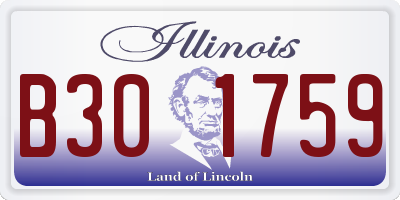 IL license plate B301759