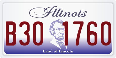 IL license plate B301760