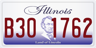 IL license plate B301762