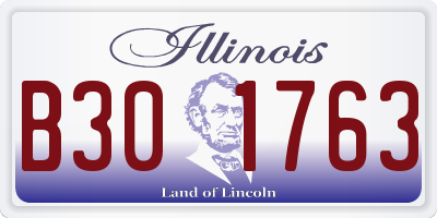 IL license plate B301763