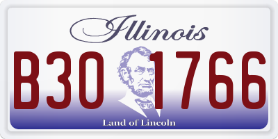IL license plate B301766