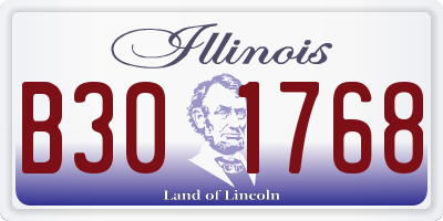 IL license plate B301768
