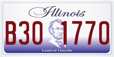IL license plate B301770