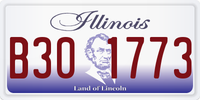 IL license plate B301773