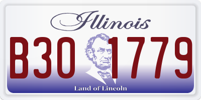 IL license plate B301779