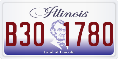 IL license plate B301780