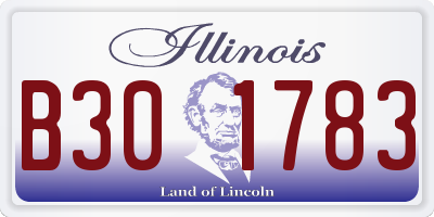 IL license plate B301783