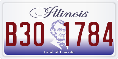 IL license plate B301784