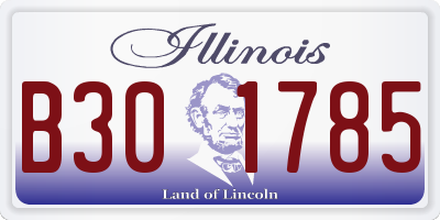 IL license plate B301785