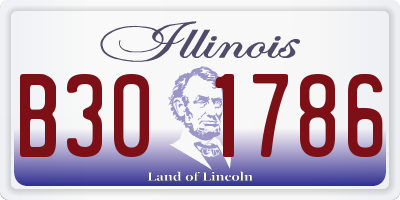 IL license plate B301786