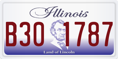 IL license plate B301787