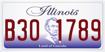 IL license plate B301789