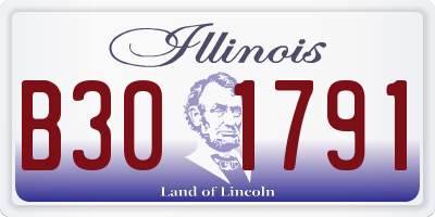 IL license plate B301791